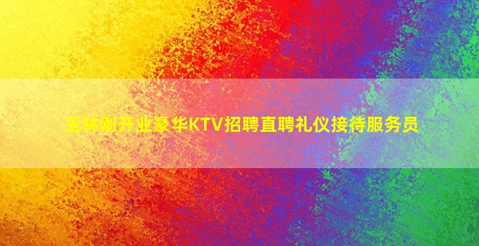 玉林刚开业豪华KTV招聘直聘礼仪接待服务员
